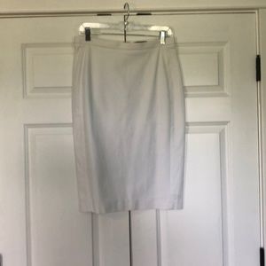 White Ann Taylor Pencil Skirt